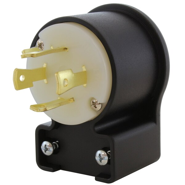Locking Plug, L17-30P, 30 A, 600V AC, Three Phase, Black